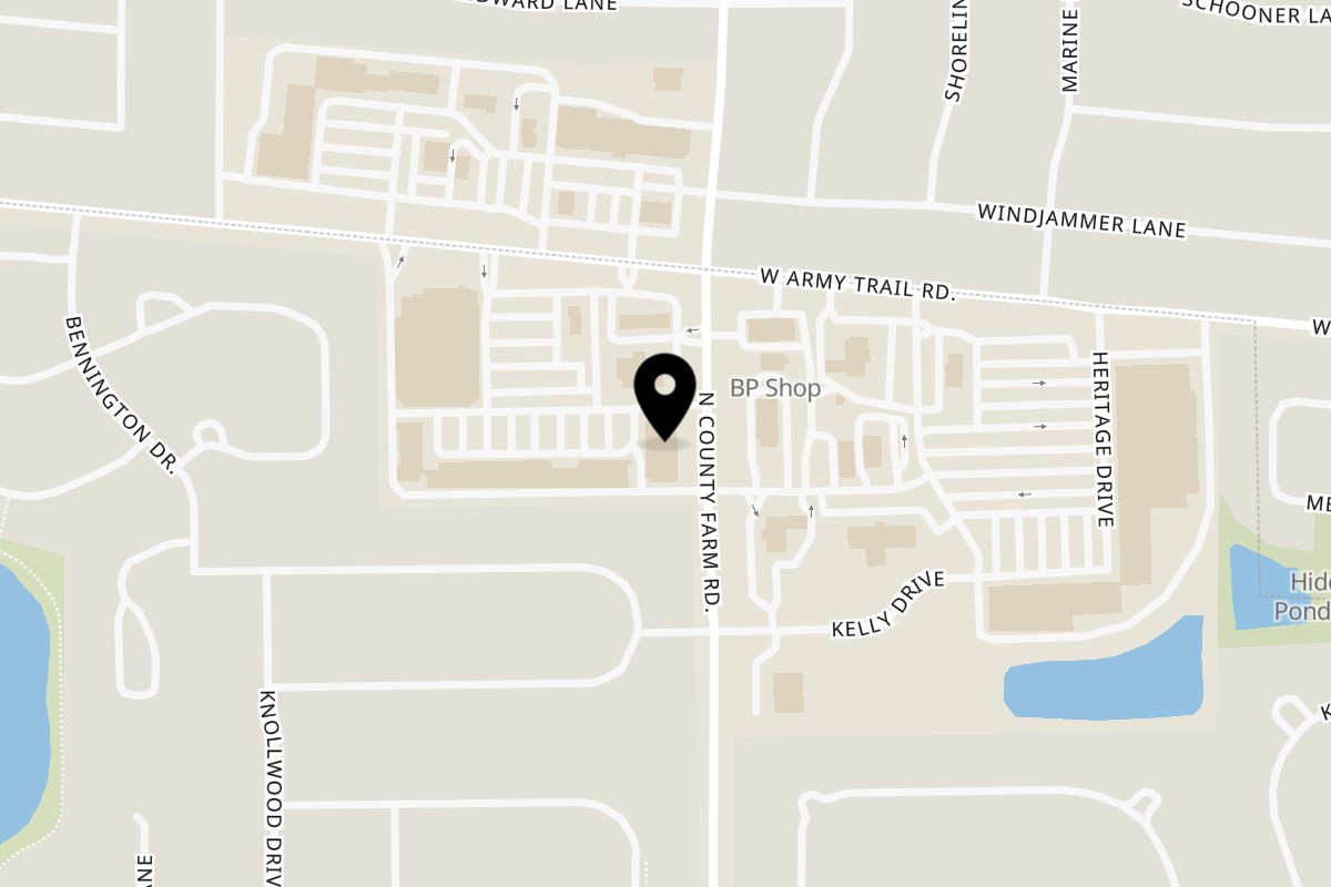 Map showing the location of RoccoVino's Italian Restaurant! Carol Stream on 904 W Army Trail Rd in Carol Stream